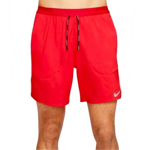NIKE Dri Fit Flex Stride Running Shorts NEW Size L Red Standard Fit 7” Length - Picture 1 of 13